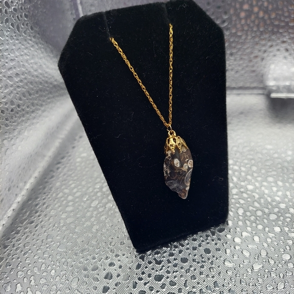 14kt Gf Necklace w/Stone Pendant. - Picture 3 of 16